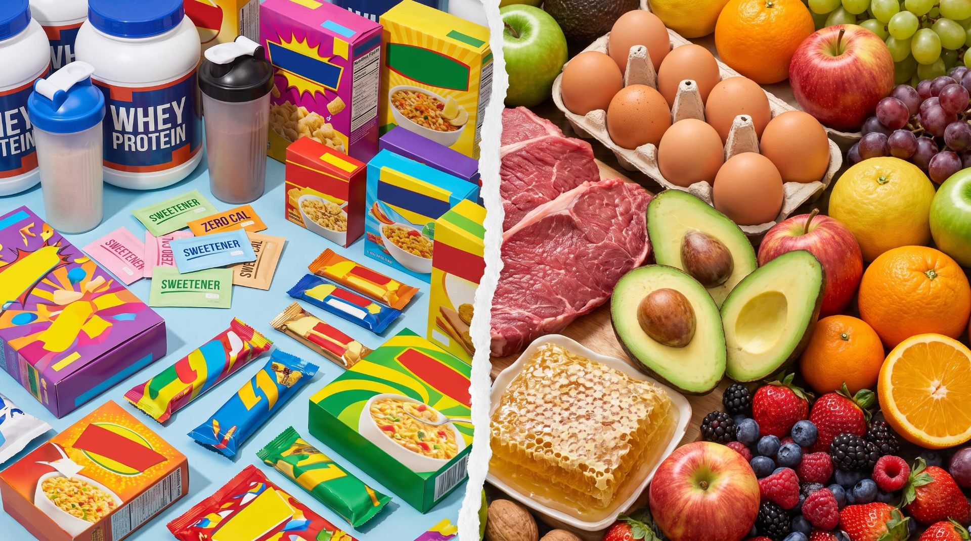 Industrializado versus comida real
